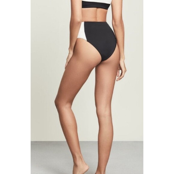 Veronica Beard Black White Ormond Bikini Bottom Swimwear Small Colorblock $158 - Picture 4 of 16